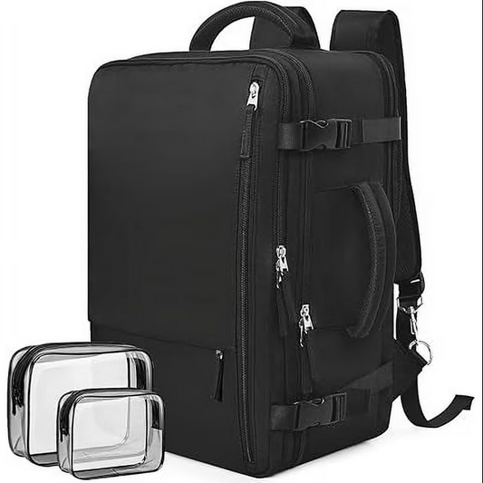 CSD02TBPK4PCSBKTravel Backpack For Women Men Flight Approved, Carry-on Backpack Bag Luggage, Personal Item Backpack Bag, Laptop Backpack Casual Daypack, Travel Essentials Must Haves,