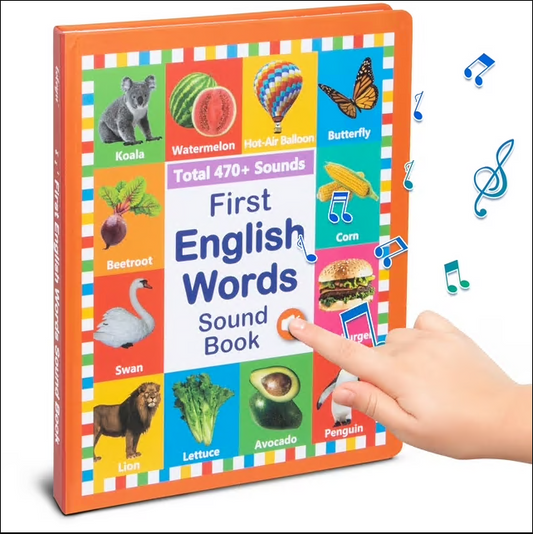 CSD02EISBLWB423 15 IN 1 Toddler Books, Learning Toys for Toddlers 2-6, 470+ Words Books, Nursery Rhyme Books, Interactive Sound Books, Talking Books & Musical Books for Boys & Girls, Educational Toys, Gifts for Kids