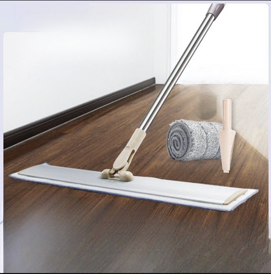 CSD02DMFF0000WH Mops for Floor Cleaning with 4 Washable Mop Pads, Multifunction Dust Mop for Hardwood,Marble,Tile Floor Mopping,White