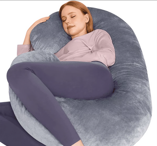 CSD04PPMP0000GYPregnancy Pillows, Full Body Pillow Maternity Pillow for Women 58 inch, Pregnancy Pillows for Sleeping Pregnant Must Have with Removable Cover, Gray