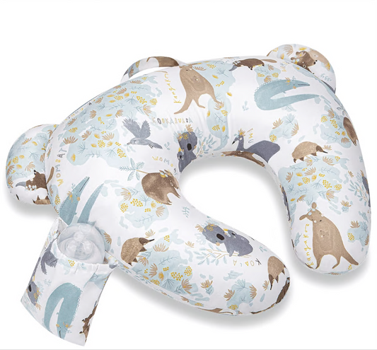 CSD01BNFP00BEWH CshidWorld Cute Nursing Pillow, Ergonomic Breast Feeding Pillows for Mom, Enhanced Comfort, with Removable Pillow Cover/ Handy Side Pocket, Breastfeeding Essentials, Multifunctional Support Cushion