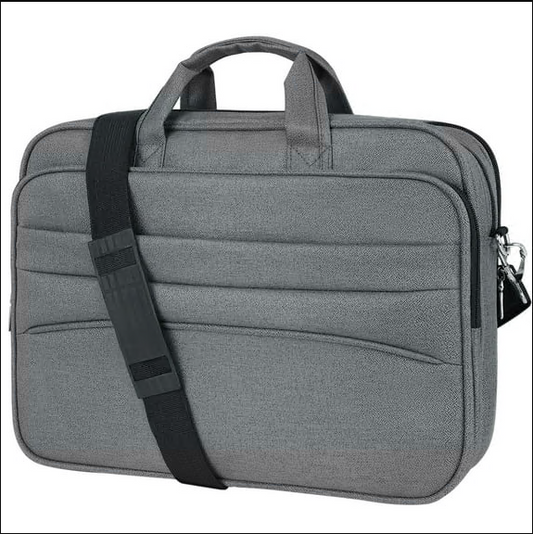 CSD01MLTB0000GY CshidWorld Laptop Bag for 15.6 inch, Computer Bag Laptop Briefcase Men Women, Laptop Shoulder Bag, Work Messenger Bag Business Travel Office, Gray