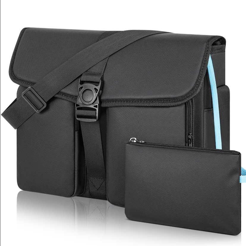CSD010LPB0000BK Laptop Bag - Ergonomic Briefcase and Messenger Bag - Spacious Foam Padded for Laptops