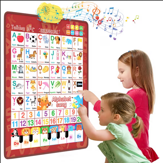 CSD01WEAP0000GNElectronic Alphabet Wall Chart, Toddler Learning Toys, Educational Toys ABC&123 Preschool Poster, Alphabet Baby Learning Toys, Toys for Ages 2-6, Green