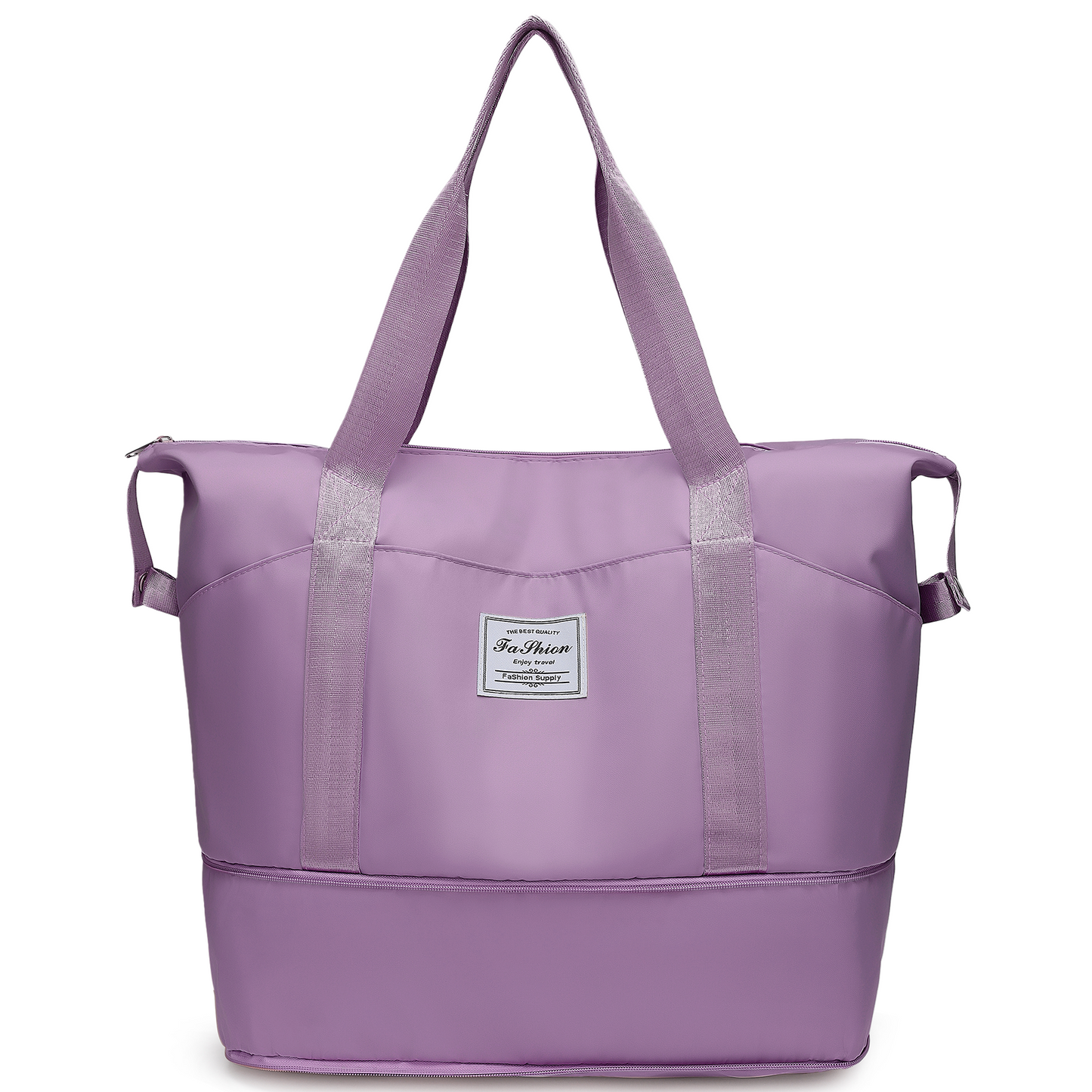 CSD02WBTB0000PP35L Travel Bag, Expandable Travel Duffel Bag, Weekender Carry On Overnight Bags for Women Men, Personal Item Bag for Airlines w/Wet Dry Pocket/ 3 Front Pockets/Trolley Sleeve, Gym Tote Bag, Purple