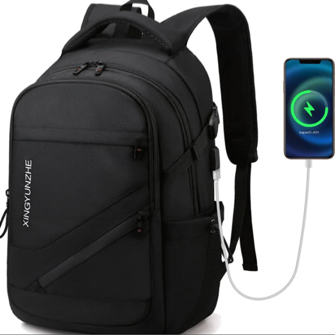 CSD02MLBK1180BK19 inch Travel Laptop Backpack, Business Backpack Anti Theft Slim Durable Bookbag with USB Charging Port, Water Resistant Backpack for Women & Men Fits 13-16.5 Inch Laptop and Notebook - Black