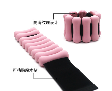 CSD02AKWT0002PK  Wrist Weights, Set of 2 Ankle Weights for Women Men, Adjustable Wrist Weighted Bracelet for Home Gym Workout, Running, Yoga, Exercise, Strength Training, Pilates, (1LB Each) Pink
