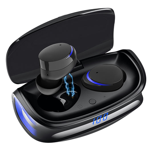 Wireless Earbuds, Bluetooth 5.0 Headphones IPX8 Waterproof, Hight-Fidelity Stereo Sound Quality in Ear Headset, Built-in Mic LED Charging Case & 21 Hours Playtime, for Smartphones Laptops Running Gym