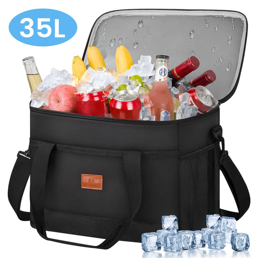 CSD01ICBPB085BK 48 Can Soft Cooler Bag 35L Insulated Leakproof for Camping & Picnic