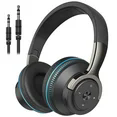 Wireless On-Ear Headphone, Upgrade Bass HiFi Stereo Heaset, Foldable, Noise Isolating Over Ear Headphone w/ Microphone and Volume Control, for Computer Laptop Cell Phone,Black