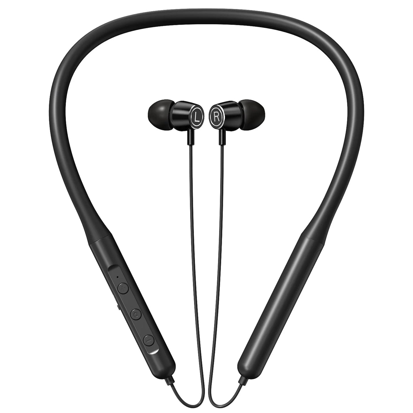 Neckband Bluetooth Headphones,120 Hours Long Playtime Wireless Earphone, Around The Neck Wireless Earbuds,Waterproof Sweatproof for Sport Over Neck Magnetic Ear Buds Headset,Black