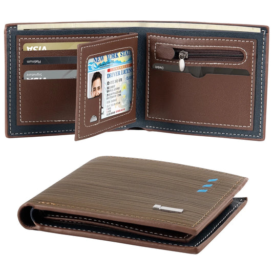 CSD01WFM00000BNRFID Men’s Wallets, Stylish Bifold Wallets with 7 Credit Credit Cards 1 ID Window, Slim Minimalist Front Wallet/Credit Card Holder, Great Gift For Men