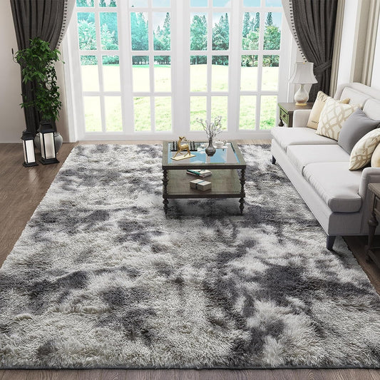 CSD01CSAR0609SRG Area Rugs for Living Room Bedroom, 6x9 Ultra Soft Comfy Fluffy Thickened Memory-Foam Indoor Carpets, Modern Minimalist Carpet for Teen Adults Apartment Bedroom Home Decor