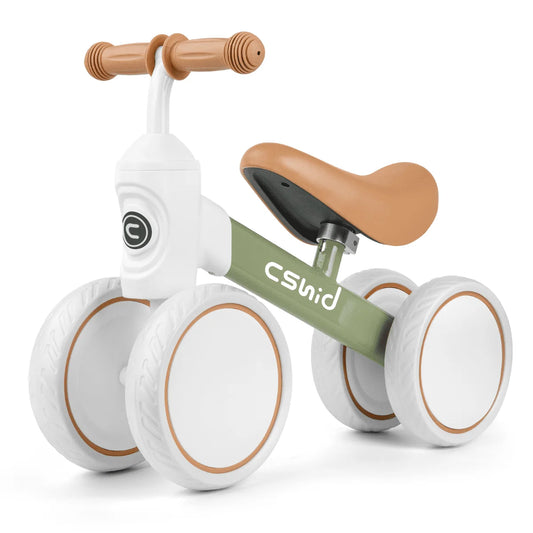CSD01BBLB0000GN Baby Balance Bike for 1 Year Old Boys Girls, 12-24 Month Toddler Balance Bike with Adjustable Seat & Soft Seat, No Pedal 4 Silence Wheels Toddler First Bike, Kids First Birthday Toy Gift
