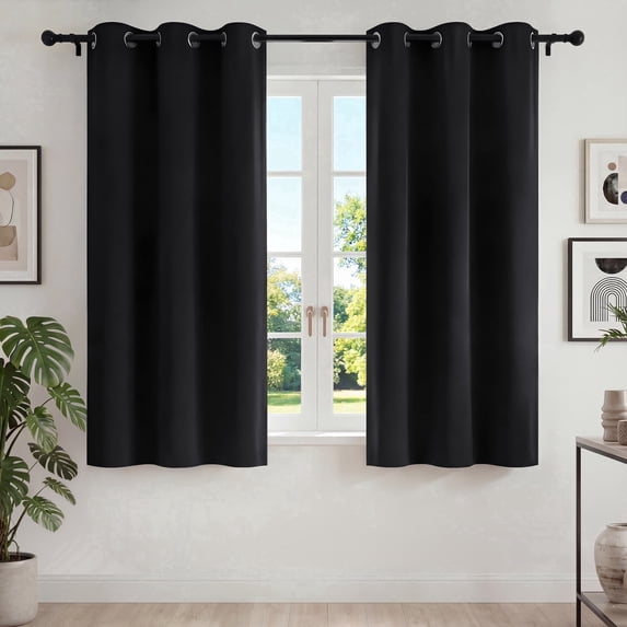 Blackout Curtains, 42x63 inch Blackout Curtain Set of 2, Thermal Insulated Window Drapes with Grommets, Noise Reducing & Energy Saving Curtains for Living Room