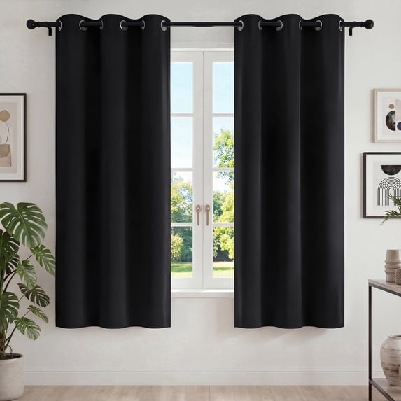 Blackout Curtains, 42x72 inch Blackout Curtain Set of 2, Thermal Insulated Window Drapes with Grommets, Noise Reducing & Energy Saving Curtains for Living Room Bedroom