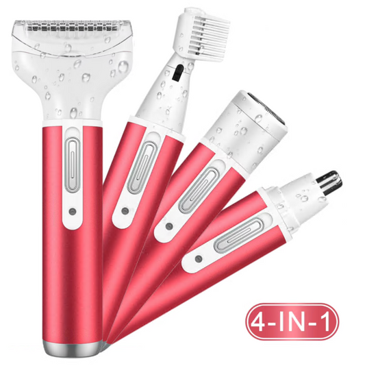 4 in 1 Electric Razor for Women Cordless Hair Removal Ladies Shaver Painless Body Hair Trimmer Remover Rechargeable Epilator