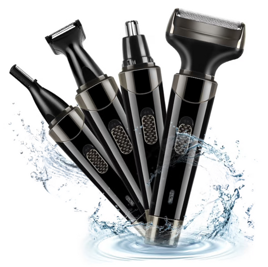 Electric Shaver for Men Women, 4 in 1 Rechargeable Razor Waterproof Painless Epilator Nose Hair Removal Remover Facial Body Bikini Eyebrow Beard Sideburn Mustache Trimmer Clipper Grooming Groomer Kit