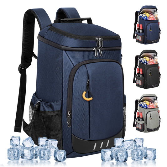 CSD01ICBP2610BU Cooler Backpack - 40 Cans Insulated Leak Proof Backpack Cooler Portable Picnic Camping Beach Hiking BBQ Cooler Bag for Men and Women, Blue