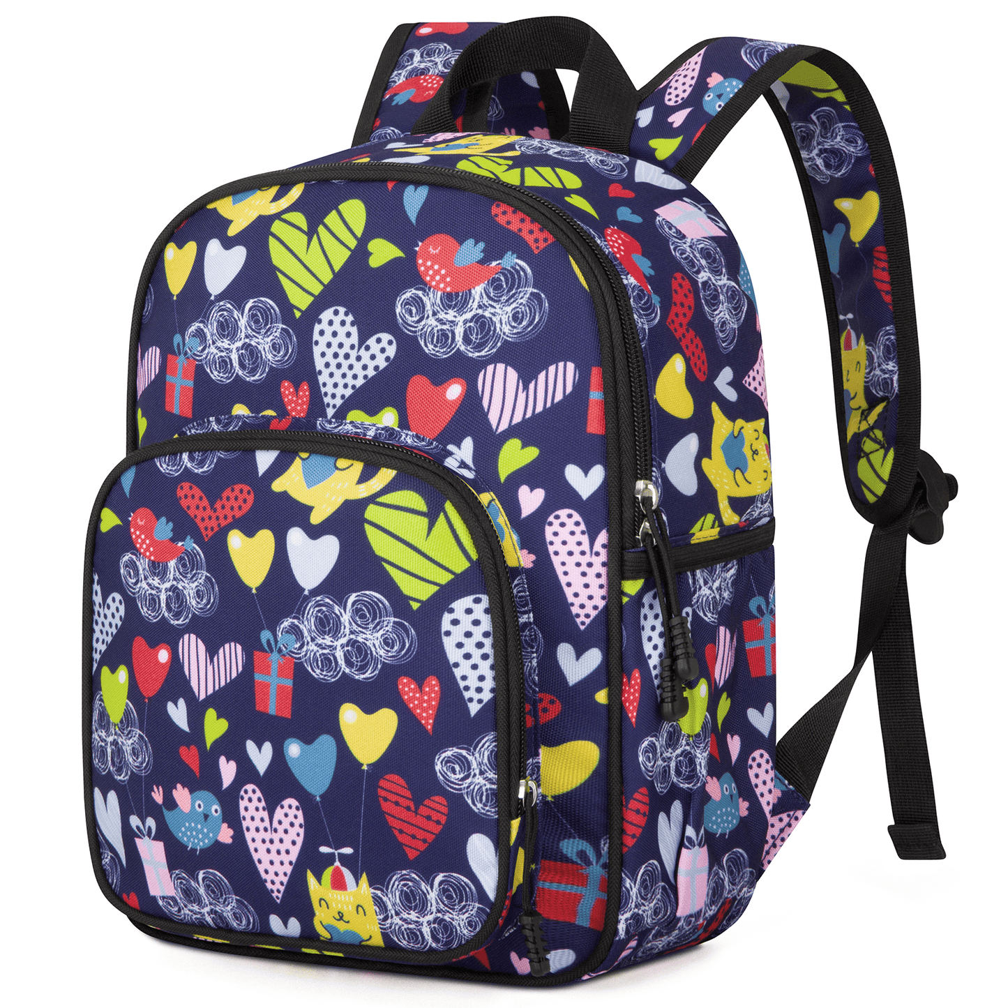 CSD49KDSB0000BKL Preschool Backpack For Boys Girls 2-4, Toddler Backpack for School Girls and Boys, Preschool Kindergarten Elementary Daycare Backpack For School & Travel Bookbag, 11" H Kids Backpacks, Black Love