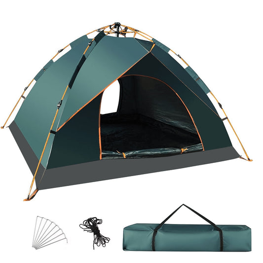 CSD02PUCT0000GR Pop Up Canopy Instant Family Tents for Camping 2-4 Person Waterproof, Includes Carrying Bag and Windproof Ropes Anti-UV, Ultralight Blackout Camping Tent for Beach Camping, Hiking, Camp Outdoor