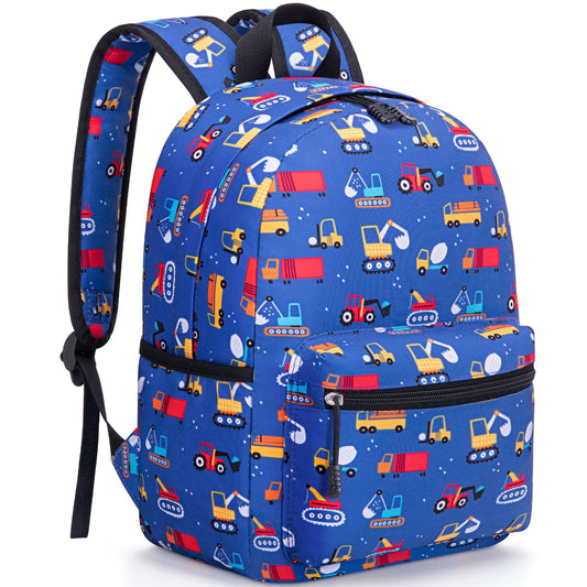 CSD48KDSB0000BU Toddler Backpack for Boys Girls 2-4, Preschool Backpack for Boys Girls, Mini Backpack For School & Travel, Child Backpacks, Kindergarten Elementary Toddler bag, Kids Backpack, 11" H, Dark Blue Cars