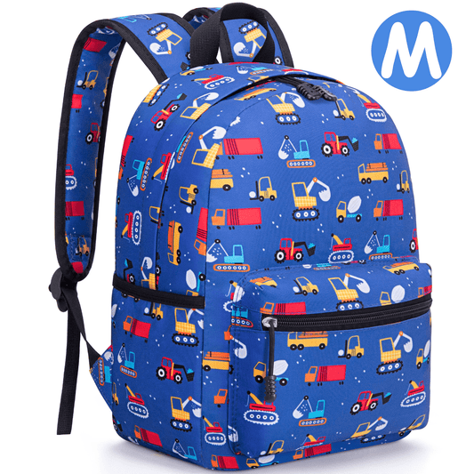 CSD48KDSB0000GE Toddler Backpack for Boys Girls 2-4, Preschool Backpack Mini Backpack For School & Travel, Child Backpacks, Kindergarten Elementary Toddler bag, Kids Backpack, 16" H, Dark Blue Cars