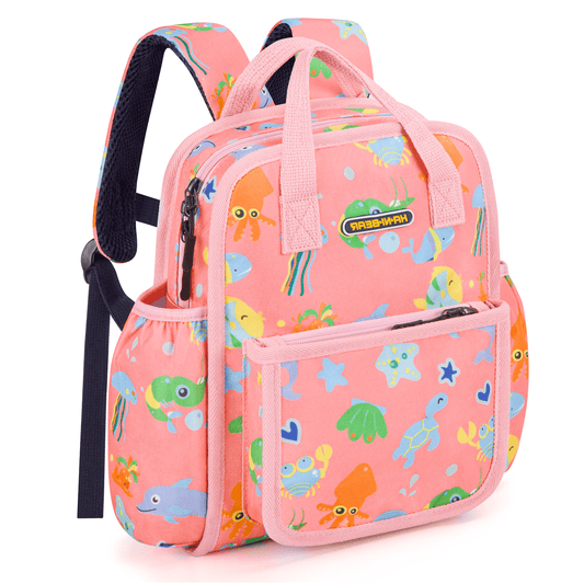 CSD48KDSB0000PK Toddler Backpack for Boys Girls 2-4, Preschool Backpack for Boys Girls, Mini Backpack For School & Travel, Child Backpacks, Kindergarten Elementary Toddler bag, Cute Kids Backpack, 11" H, Orange Ocean