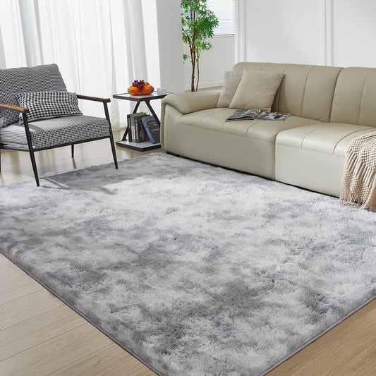 CSD02CSAR0406SRG Ultra Soft Rug for Living Room, 4X6 Fluffy Area Rug for Bedroom, Modern Shaggy Carpets Fuzzy Rug for Teens Dorm Bedside Home Decor Aesthetic, Heavy Duty Non Slip