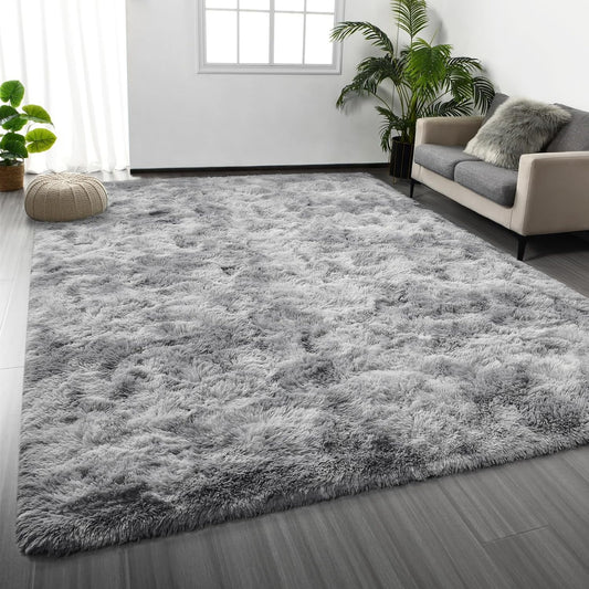 CSD02CSAR0609SRG Ultra Soft Rug for Living Room, 6X9 Fluffy Area Rug for Bedroom, Modern Shaggy Carpets Fuzzy Rug for Teens Dorm Bedside Home Decor Aesthetic, Heavy Duty Non Slip