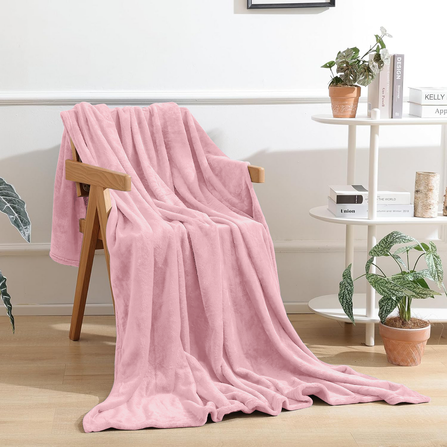 Throw Blanket for Couch, Ultra Soft Throws for Travel Camping Sofa Bed, Lightweight Cozy Bed Blanket for All Seasons, Decor & Giftable Blanket for Women Men,50x60in, Pink