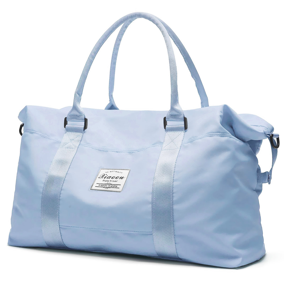 CSD01TDGB1808BUWeekender Bags for Women, Travel Bag Carry on Gym Bag, Travel Duffle Bag with Wet Dry Pocket/Detachable Shoulder Strip/Front Phone Pocket/Trolley Sleeve Pocket, Light Blue