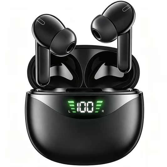 True Wireless Earbuds, 70H Playtime with LED Display, in Ear Earbuds Noise Cancelling, IPX7 Waterproof Bluetooth Earphones with Mic for iPhone/Android