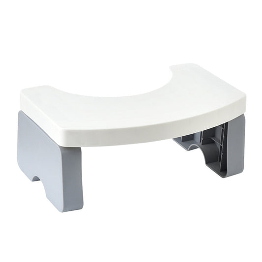 CSD01TSFA0000WH Toilet Stool, Poop Stool for Adults & Kids, 7 Inch Portable Toilet Potty Stool, Collapsible Step Stool for Bathroom Potty Support（White）